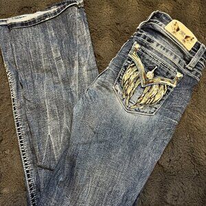 ✨ Miss Me Embellished Bootcut Jeans – Size 28
